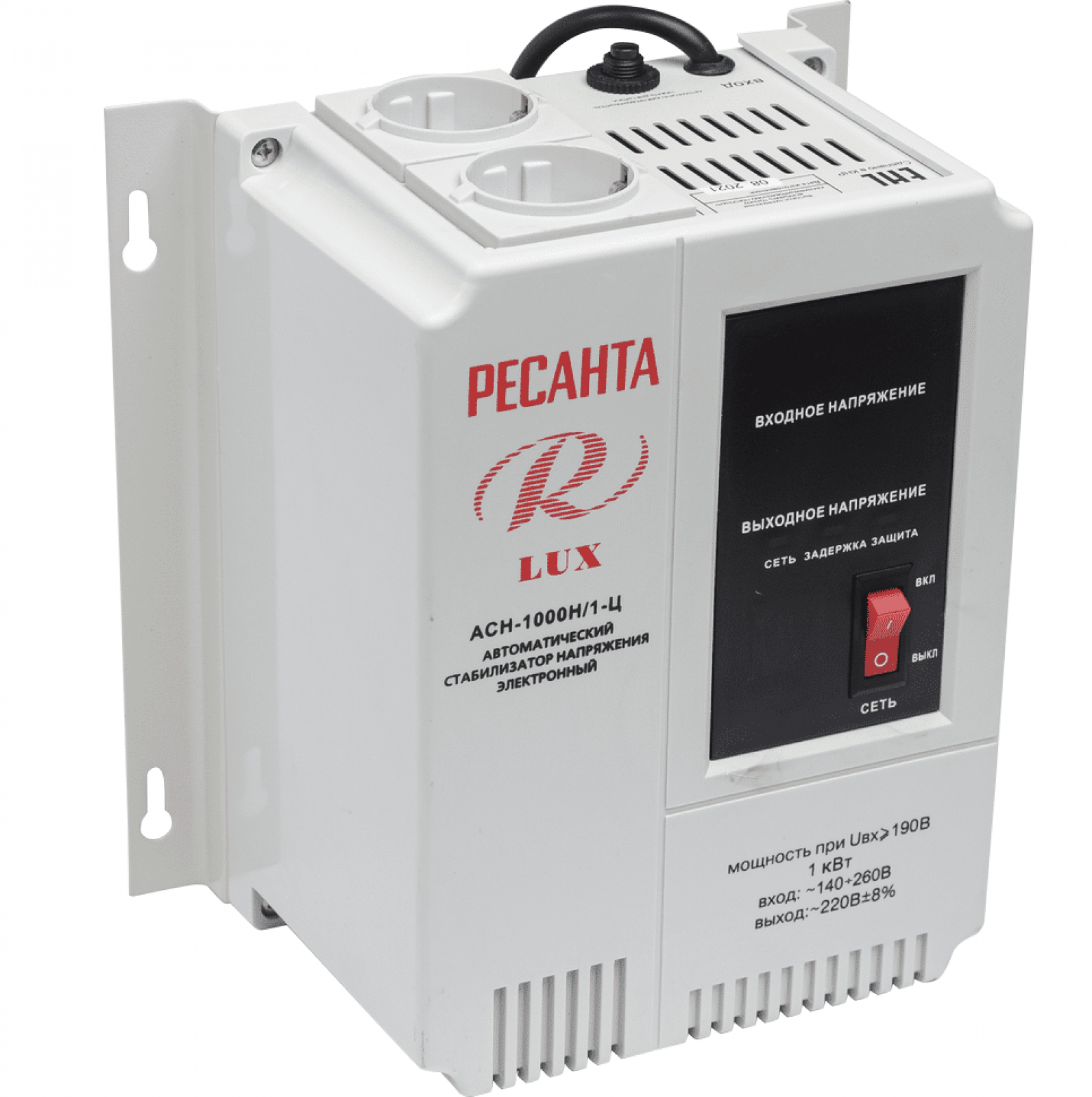 Стабилизатор напряжения серии LUX РЕСАНТА АСН-1000Н/1-Ц