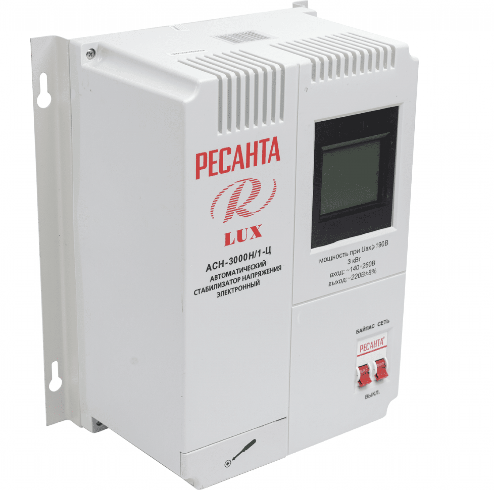 Стабилизатор напряжения серии LUX РЕСАНТА АСН-3000Н/1-Ц