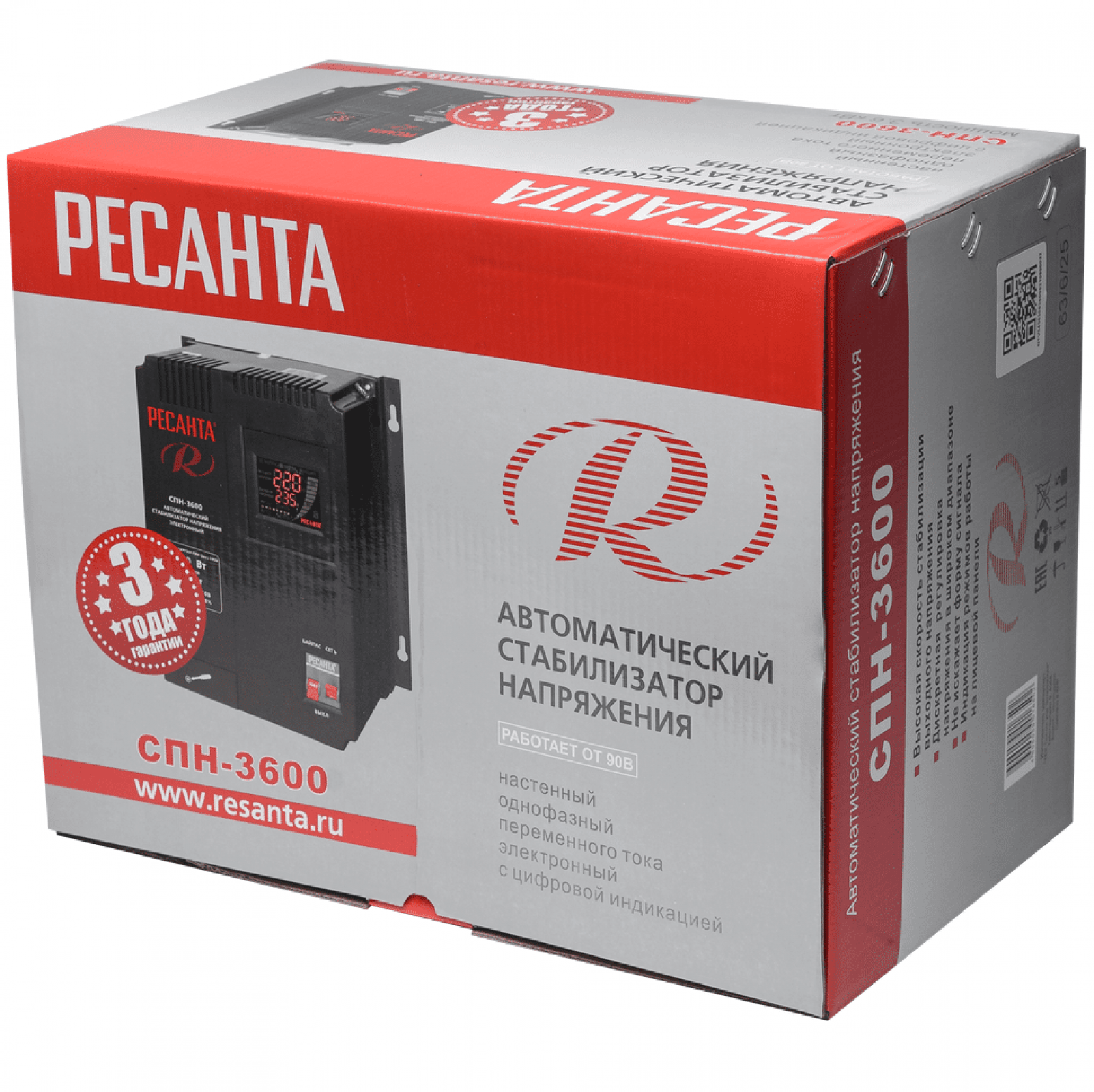 Стабилизатор напряжения РЕСАНТА СПН-3600