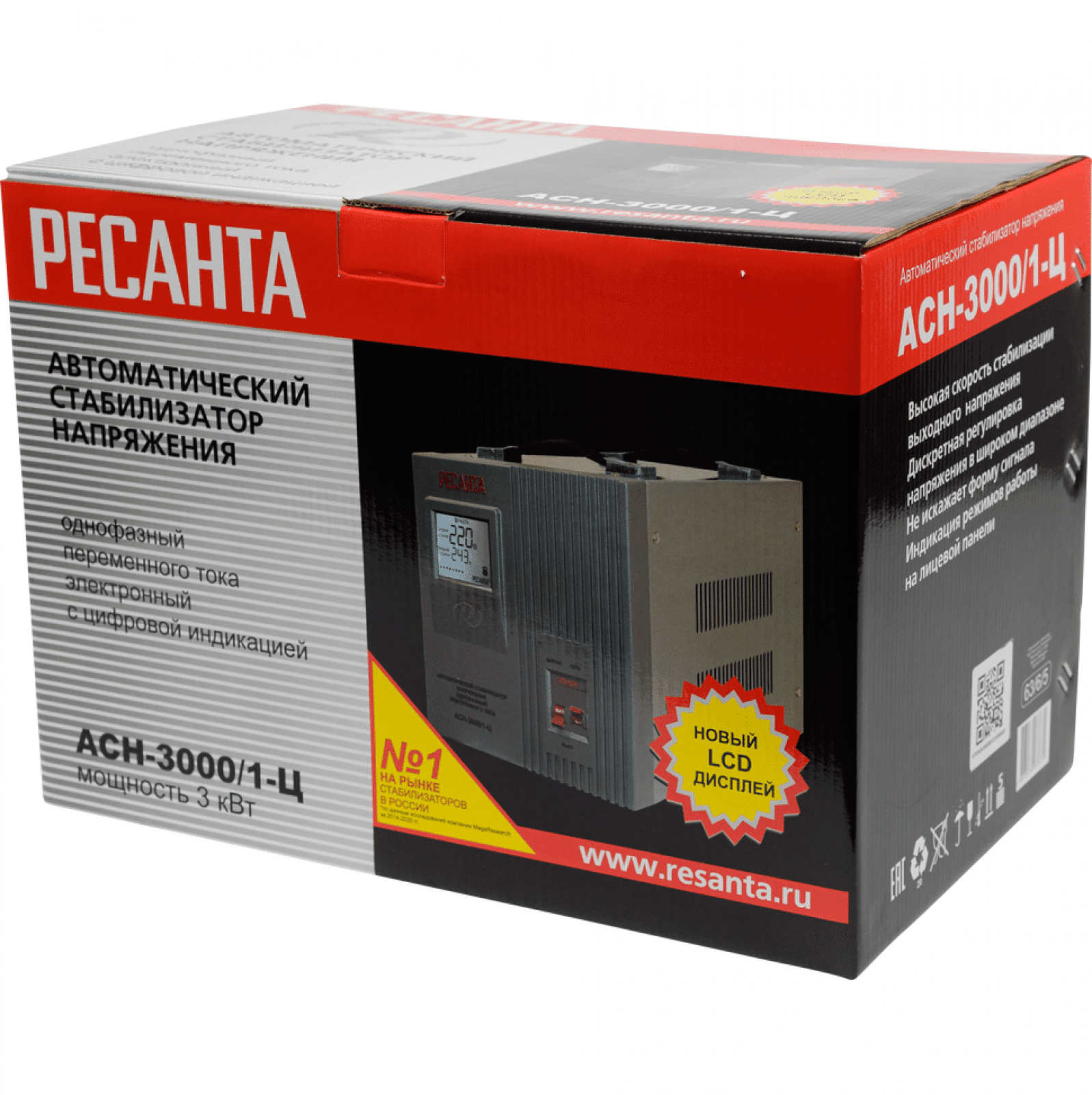 Стабилизатор напряжения РЕСАНТА АСН-3000/1-Ц