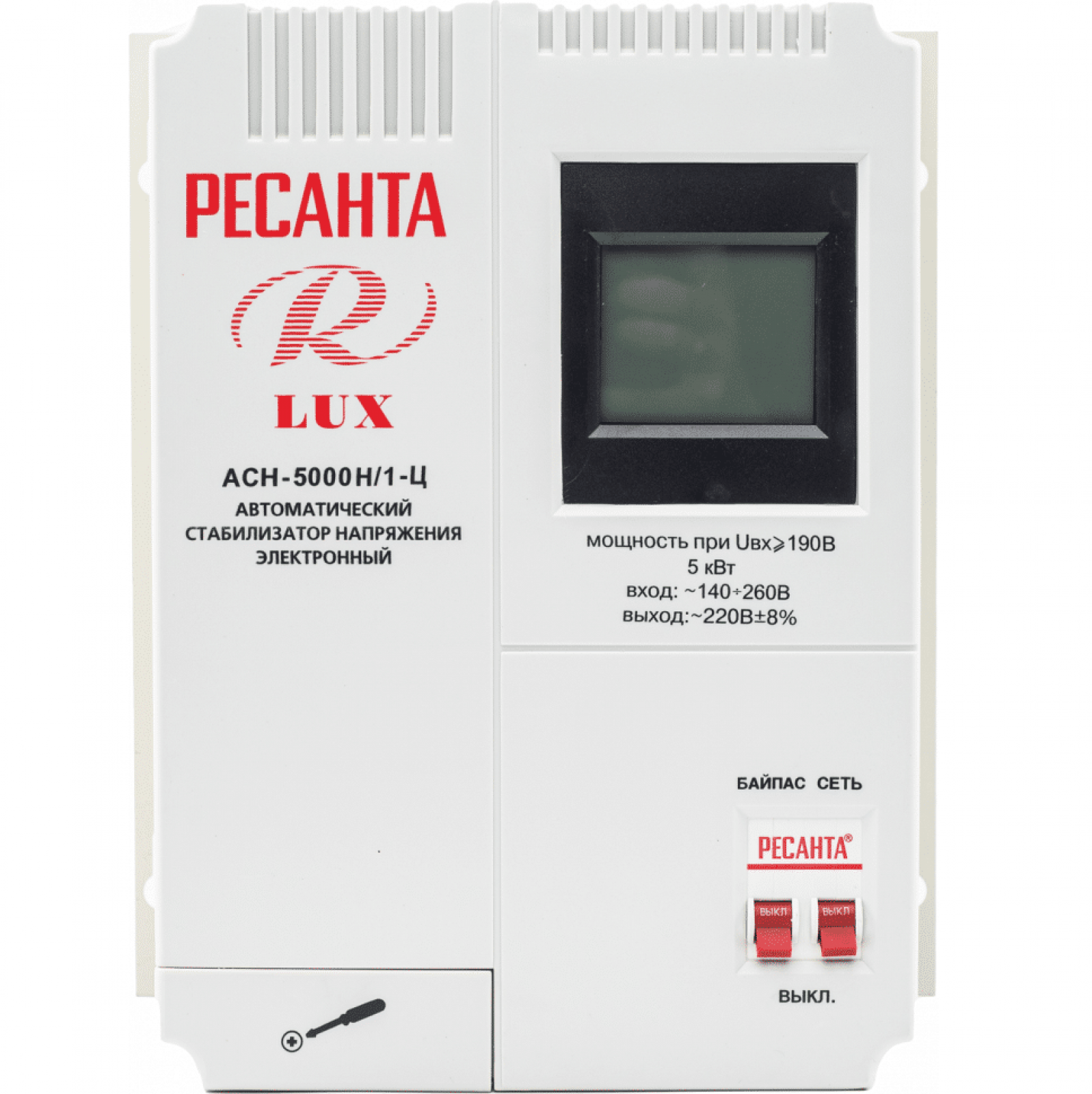 Стабилизатор напряжения серии LUX РЕСАНТА АСН-5000Н/1-Ц