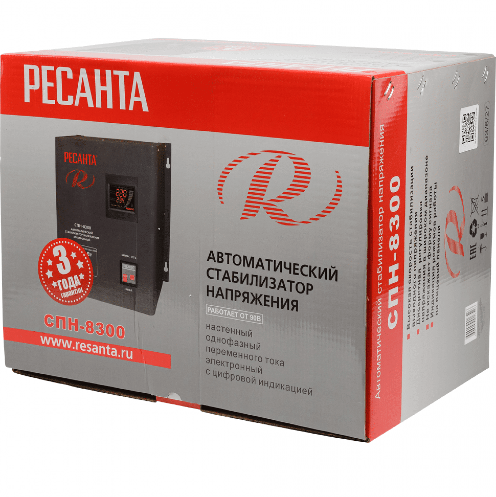 Стабилизатор напряжения РЕСАНТА СПН-8300