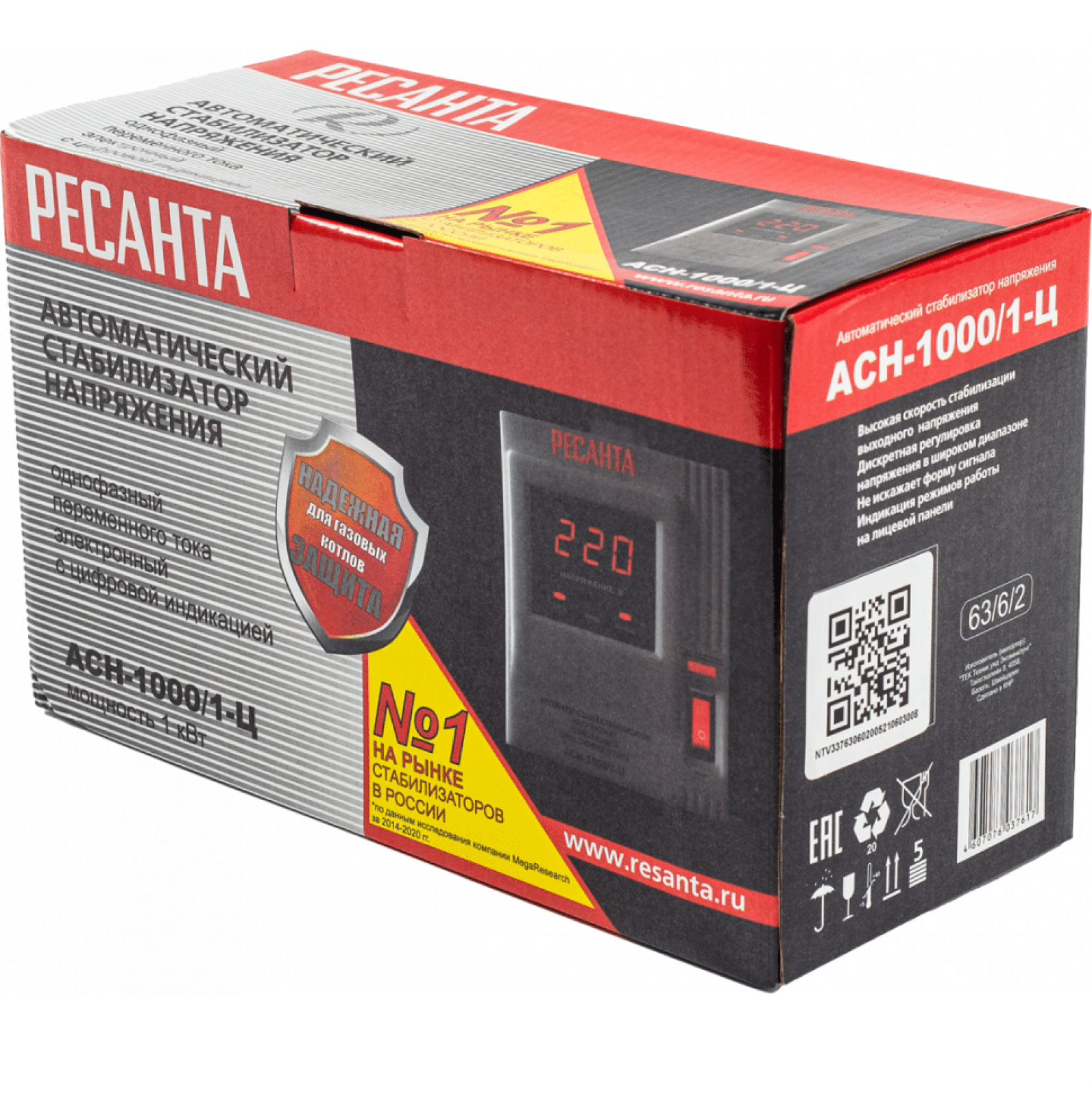 Стабилизатор напряжения РЕСАНТА АСН-1000/1-Ц