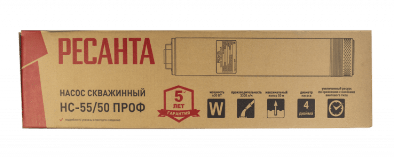 Скважинный насос Ресанта НС-55/50 ПРОФ