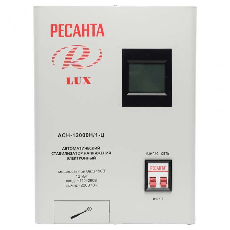 Стабилизатор напряжения серии LUX РЕСАНТА АСН-12000Н/1-Ц