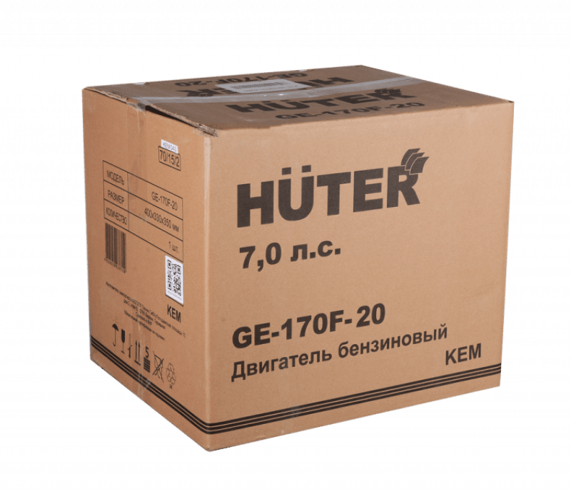Двигатель бензиновый HUTER GE-170F-20