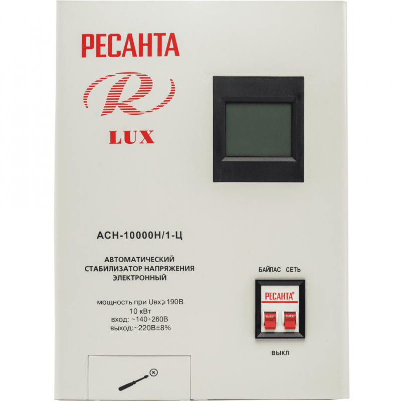 Стабилизатор напряжения серии LUX РЕСАНТА АСН-10000Н/1-Ц