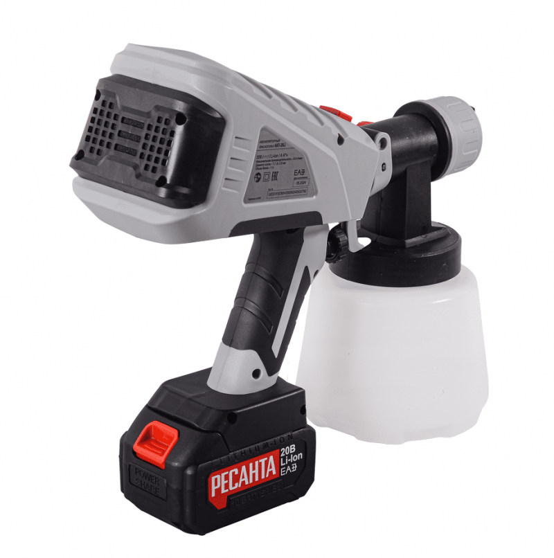 Краскопульт аккумуляторный Ресанта АКП-20Li