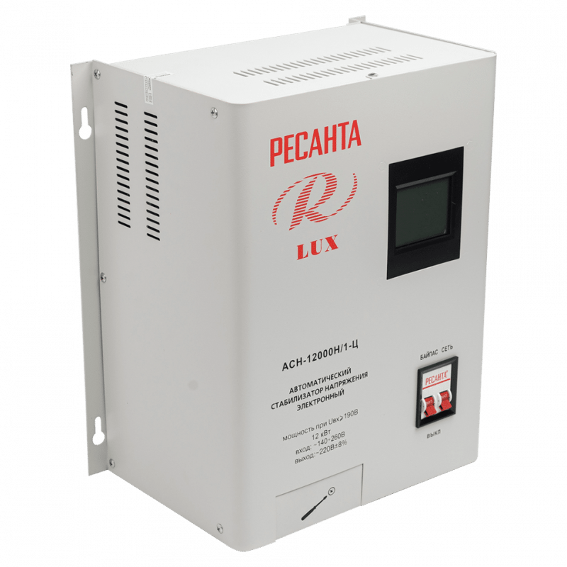 Стабилизатор напряжения серии LUX РЕСАНТА АСН-12000Н/1-Ц